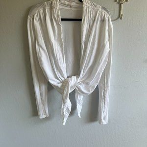 lululemon athletica White Tie-Front Lightweight Jacket